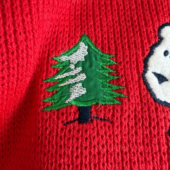 UNISEX Sweater and Pants Set Red White Blue Knit Top Quilted Plaid Bottoms NEW - Picture 4 of 15